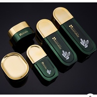 Ensemble de flacons pompe cosmétiques ronds en verre de 40 ml, 100 ml, 120 ml, impression sérigraphique pour emballages personnalisés de soins de la peau (crème, sérum, crème pour le visage)