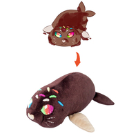 Jouet en peluche personnalisé en forme de canard noir, avec mousse à mémoire de forme, chantant et personnalisable