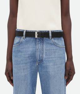 Cinturón de doble cara para hombre Bottega BV con hebilla de pin, estilo de diseñador de lujo, tejido entrelazado, para negocios, casual y formal, Veneta - Product Image 2