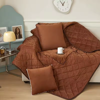 Couette climatisante portable 2-en-1, design dessin animé, pliable, en mousse à mémoire de forme, pour canapé, bureau, sommeil