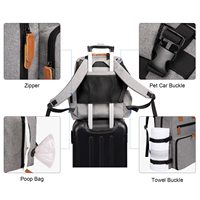 Sac à dos de luxe de luxe pour animaux de compagnie Sac de voyage réglable et étanche pour chat et chien Sac de transport portable pour animaux de compagnie