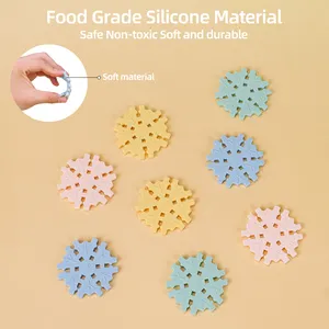 Kits de regalo para bebés, juguetes educativos Montessori de silicona de grado alimenticio sin BPA para niños, bloques de tallo sensorial, modelo de juguetes de construcción