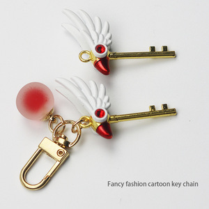 Llaveros de coche, llaveros de cartas bonitas, <span class=keywords><strong>Captor</strong></span> <span class=keywords><strong>Sakura</strong></span>, varita de estrella, venta al por mayor - Product Image 1