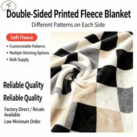 Couverture polaire imprimée double face, douce et moelleuse, de luxe, pour canapé-lit, taille personnalisée, double, idéale pour l'hiver, vente en gros