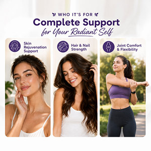Qbioflex Promotion : Poudre de Collagène Peptidique avec Acide Hyaluronique et Vitamine C pour le Soutien des Articulations, des Ongles, des Cheveux et de la Peau - Product Image 5
