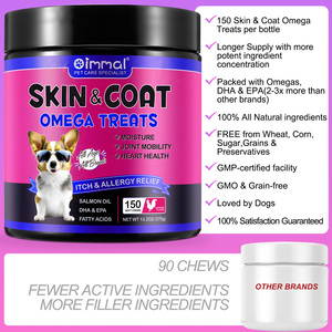 Suplemento Canino Oimmal de Alta Calidad Omega Skin & Coat Chews con DHA y EPA para el Alivio de Alergias Estacionales, Salud del Corazón, Piel y Pelaje - Product Image 6