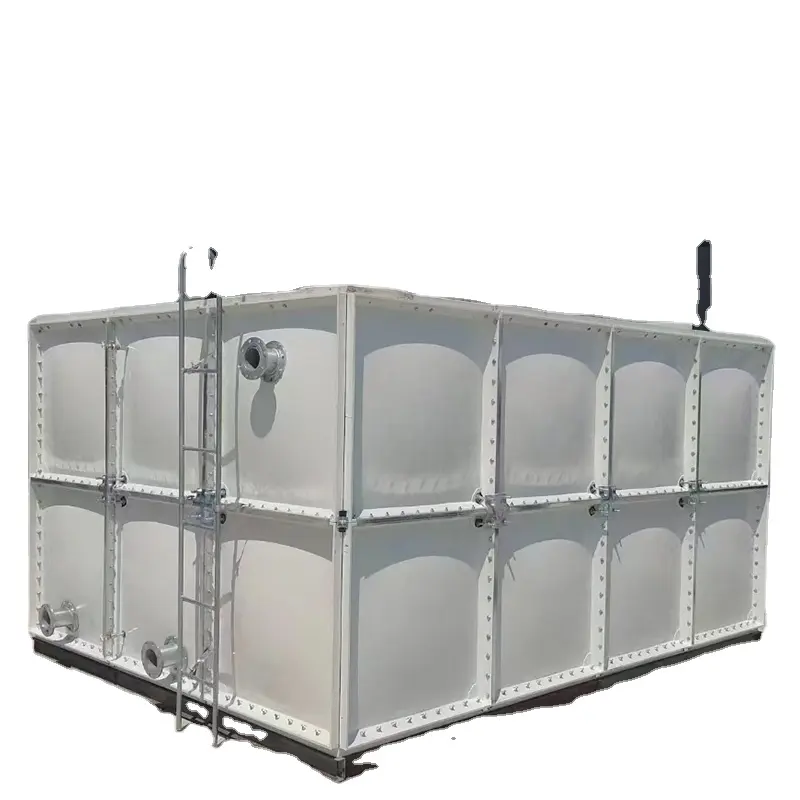 Réservoir d'eau sectionnel grp 100000 litres 1000 litre réservoir de stockage d'eau en plastique FRP GRP réservoir d'eau carré horizontal