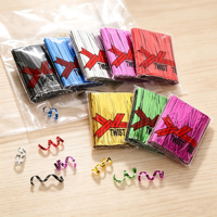 Attaches métalliques torsadées réutilisables de haute qualité en gros, attaches torsadées en plastique PET pour emballage de bonbons, boulangerie, sacs à pain et boîtes