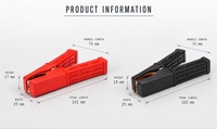 Pince crocodile 500A en cuivre plaqué fer, robuste, isolée, pour câble de démarrage de batterie de voiture