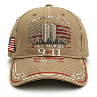 Casquette de baseball à impression numérique 3D, casquette de soleil snapback, impression 9/11, 100% polyester, pour la fête de l'indépendance américaine