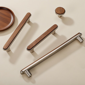 Modern Minimalist Zinc Alloy Cabinet Pull Matte Brushed Wardrobe Drawer Handle - Product Image 1