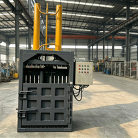 Compacteur hydraulique manuel vertical à double cylindre, presse à papier hydraulique pour le recyclage des déchets de papier et de plastique
