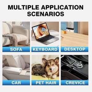 Aspirateur de voiture sans fil puissant 16000Pa, adapté au nettoyage quotidien de l'intérieur de la voiture et du bureau, autonomie ultra-longue - Product Image 6