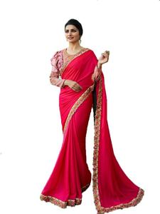 Festival porter saree surat imprimé sari designer indien fête porter des femmes porter saris apparelgarment - Product Image 3