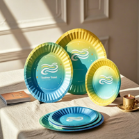 Assiettes en papier jetables et compostables, assiettes en papier pour fête, assiettes rondes personnalisées pour Noël, assiettes pour fête d'anniversaire