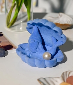 Estatua de enano de sirena azul de resina con concha y Perla, decoración del hogar, artesanía de resina, artesanías de resina - Product Image 6