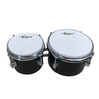Wholesale Price OEM ODM Made Aiersi Brand Colour African Wood Bongo Drum Set Percussion Musical Instruments for Kids and Adults