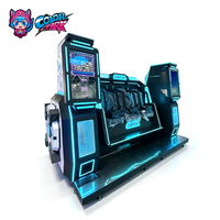 Machine de jeu d'arcade VR 9D colorée, simulateur de réalité virtuelle, équipement d'amusement commercial pour centre commercial, prix usine