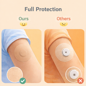 Patch adhésif pour capteur de glycémie continu (CGM) en tissu extensible respirant, maintien robuste, retrait facile sans résidus, OEM - Product Image 2