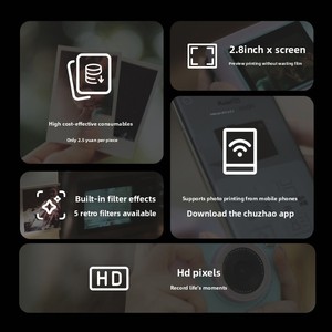 Mini-imprimante photo couleur instantanée Wi-Fi First-light pour appareil photo, en ABS, fabriquée en Chine, idéale pour les vacances - Product Image 2