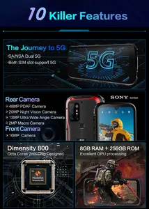 विजय S20 निविड़ अंधकार IP68 आईआर रात दृष्टि कैमरा GSMA खुला एनएफसी एंड्रॉयड 11 स्मार्ट मोबाइल 5G बीहड़ स्मार्टफोन्स सेलफोन पीओसी वॉकी टॉकी
