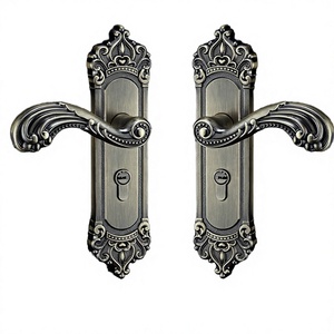 Ensemble de poignées de porte anti-effraction pour salle de bain, chambre, villa, hôtel, en zinc, moderne, facile à installer, best-seller - Product Image 2
