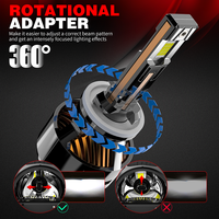 Faro Delantero LED para Automóvil, 300 W, 60000 lm, H1, H13, H15, 12 V, Luces para Automóvil, 9005, Focos H11, Luces H7, Faros H4, Bombilla LED para Automóvil