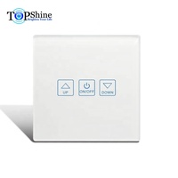 Interrupteur tactile intelligent Zigbee Topshine Smart Life APP Control avec panneau en verre pour éclairages à intensité variable