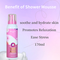 Mousse de douche personnalisée OEM/ODM, gel douche exfoliant et nourrissant, marque privée