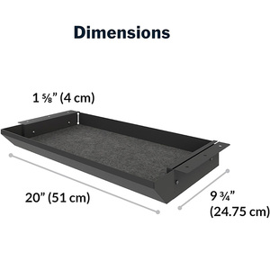 Cassetto Sottoscrivania JH-Mech per Ufficio e Casa 20.25x 9.5x 1.75 Pollici in Acciaio Legato con Rivestimento in Polvere - Product Image 2