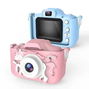 어린이 생일 선물 장난감 유니콘 미니 셀카 카메라 32GB 키즈 카메라 유아 1080P HD 미니 디지털 비디오 카메라