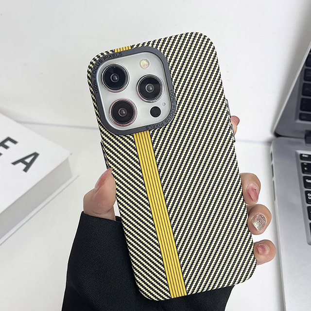 For SJK889 Aramid Fiber Shockproof Business Design Phone Case for 16/15/14/13/12/11 Plus Pro Max