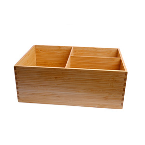 Frutero de bambú de estilo japonés con 3 compartimentos, caja para dulces de boda, caja de almacenamiento para semillas de melón, aperitivos y frutas secas. - Product Image 2