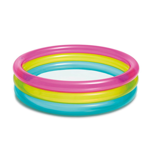 Intex — <span class=keywords><strong>piscine</strong></span> gonflable à trois anneaux pour bébés, ronde, arc-en-ciel, 57104 - Product Image 1
