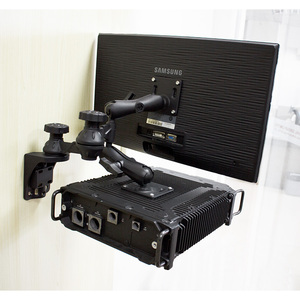 Swing Arm Stand Mount with Double Ball Head Universal Adjustment <b>Bracket</b> Adapts to 1.5" Ball Head/"C" Size VIN-HB-DBSQ - Product Image 3