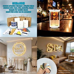 Letrero Luminoso LED Personalizado de Acero Inoxidable con Grabado 3D, Tiras LED, Alimentación CC, Color y Tamaño Personalizables, Montaje en Pared <span class=keywords><strong>para</strong></span> Publicidad en Centros Comerciales y Parques - Product Image 4