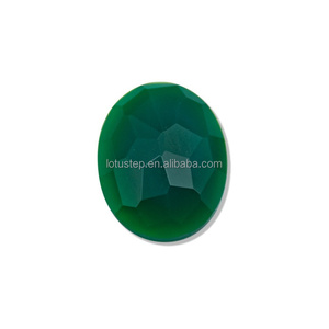 Accesorios de joyería de cristal cabujón irregular de ágata verde natural personalizado - Product Image 6