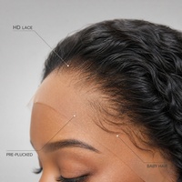 Perruque en cheveux humains bouclés birmans, noir de jais, boucles spirales serrées, Lace Front, raie au milieu, baby hair, ligne de cheveux naturelle