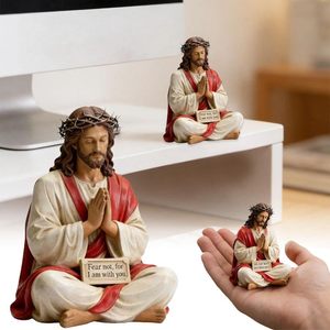 New Arrival Handcrafted Painted Resin Jesus Figurines Sitting Christ for Home <strong>Office</strong> <strong>Christmas</strong> <strong>Decoration</strong> and Gifts - Product Image 4