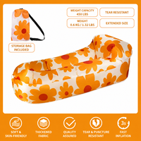 Fauteuil gonflable individuel avec dossier, chaise longue portable pour intérieur, extérieur, plage et camping