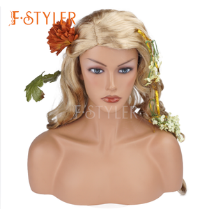 FStyler, peluca sintética para mujer, <span class=keywords><strong>pelo</strong></span> rubio <span class=keywords><strong>largo</strong></span> ondulado <span class=keywords><strong>rizado</strong></span> para disfraces, fiesta de Cosplay, fábrica al por mayor, venta a granel, <span class=keywords><strong>pelucas</strong></span> para mujer - Product Image 1