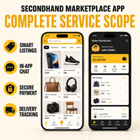 Desarrollo de Aplicaciones para Mercado de Reventa C2C de Segunda Mano para IOS y Android con Lista de Productos, Chat entre Comprador y Vendedor, LionCreate