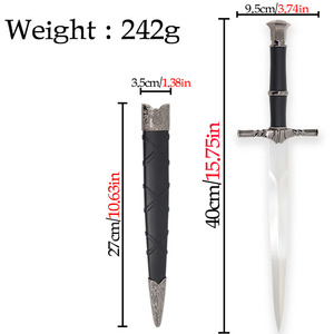 Épée courte de <span class=keywords><strong>chevalier</strong></span> médiéval fantastique avec garde croisée torsadée pour les âges 5-14 ans, unisexe - Product Image 6
