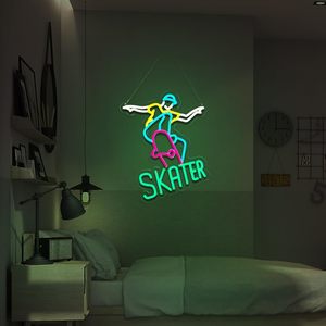 Skater Letreros Neon LED indoor hanging ambient light shop <b>sign</b> wall decoration light entrance indicator light luminous <b>sign</b> - Product Image 6