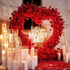 Y-G004 làm bằng tay hoa vòm bối cảnh hoa hồng đỏ trái tim hoa vòm trang trí hình trái tim với hoa bối cảnh đám cưới vòm - Product Image 1