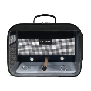 Sac de transport rose souple pour animaux de compagnie en tissu Oxford avec fermeture éclair et fenêtre en maille respirante pour oiseaux - Product Image 6