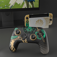 Mango de controlador de Gamepad inalámbrico multifunción con Motor de vibración Hall Joystick para Nintendo Switch Pro y PC