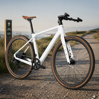 Vélo de route/gravel 700C en fibre de carbone avec freins à disque X, axe traversant, 13 vitesses et câblage interne