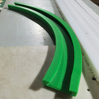 Rail de guidage linéaire incurvé circulaire en UHMWPE, UHMW PE, nylon, pour convoyeur à chaîne en plastique résistant à la chaleur, avec rainure latérale, pour OEM