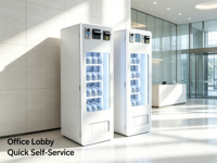 Distributeur automatique intelligent 12 voies, combo haute rentabilité pour snacks, boissons et cigarettes, 12 à 24 TUNNELS pour articles de vente au détail
